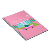 Carnet photo en spirale Retro rose Palm Springs (Côté Droit)