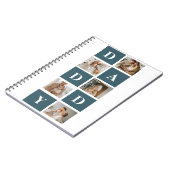 Carnet Photo et cadeaux de papa vert et de collage modern (Côté gauche)