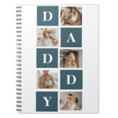 Carnet Photo et cadeaux de papa vert et de collage modern (Devant)