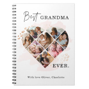 Carnet Photo Family Best Grandma Ever Heart Shape 8
