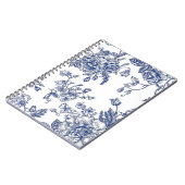 Carnet photo floral bleu et blanc (Côté gauche)