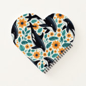 Carnet photo floral orque spirale (Dos)