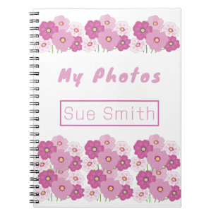 Carnet photo floral rose moderne