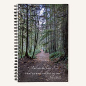 Carnet Photo Forest Trail avec John Muir Citation (Recto)