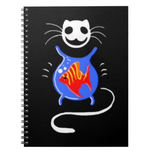 Carnet photo Goth Cat Halloween Chat Spiral (Devant)
