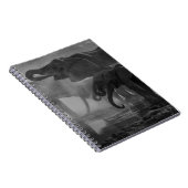 CARNET PHOTO GRAYSCALE D'ÉLÉPHANTS EN EAU POTABLE (Côté Droit)
