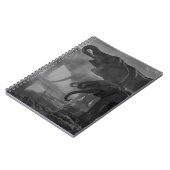 CARNET PHOTO GRAYSCALE D'ÉLÉPHANTS EN EAU POTABLE (Côté gauche)
