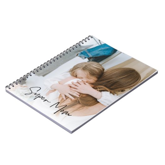 Carnet Photo maman moderne et texte super maman | Cadeau (Côté gauche)