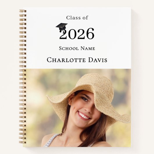 Carnet  Photo Modern Senior Graduate Class of 2026 (Devant)