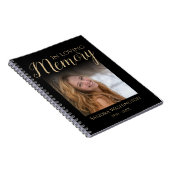 Carnet photo moderne Memorial Guest Spiral Photo (Côté Droit)