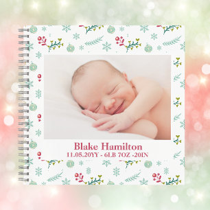 Carnet Photo Noël mignonne Baby Keepsaké 1ère année Mémoi