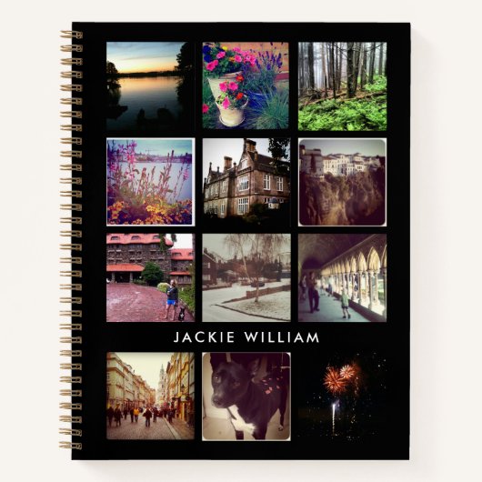 Carnet photo noir et blanc 12 avec texte (Devant)