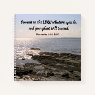 Carnet Photo Océan Atlantique avec succès biblique Verse