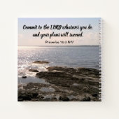 Carnet Photo Océan Atlantique avec succès biblique Verse (Dos)