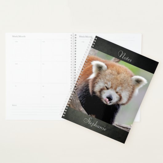 carnet Photo panda rouge, animaux 03. carnet (Devant avec enveloppe)