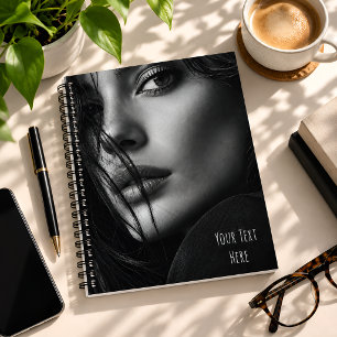 Carnet Photo personnalisé en noir et blanc avec texte per