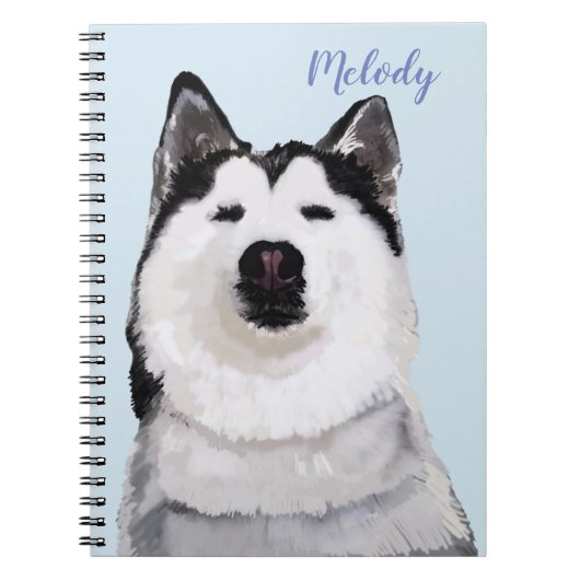 Carnet photo personnalisé Husky Dog (Devant)