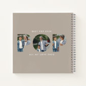 Carnet Photo personnalisée "Best Pop Ever" beige moderne (Dos)