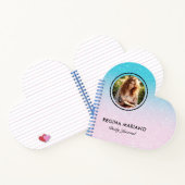 Carnet Photo personnalisée bleu vert parties scintillant  (Intérieur)