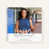 Carnet Photo personnalisée Message de retraite heureuse m (Devant)