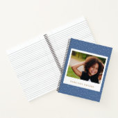 Carnet Photo personnalisée Pois bleus (Intérieur)