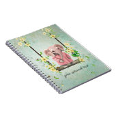 Carnet photo pivotant d'éléphant rose (Côté Droit)