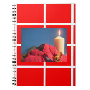 Carnet photo Poinsettia et bougies