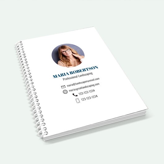 Carnet Photo professionnelle QR Code bleu