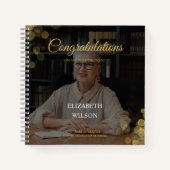 Carnet Photo Script Retirement Party Gold Confetti Invité (Devant)