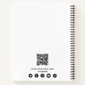 Carnet Photo simple moderne Code QR Médias sociaux (Dos)