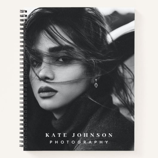 Carnet Photo simple moderne Code QR Médias sociaux (Devant)