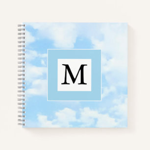 Carnet Photo Soft Blue Sky Custom Single Initial