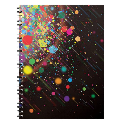Carnet photo/Sphères et lignes multicolores (Devant)