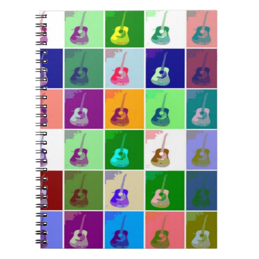 Carnet photo Spiral de la Pop Art de Guitar (Devant)