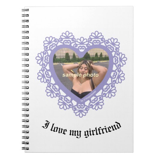 Carnet photo Spiral Dingus Heart Lace Frame (Devant)