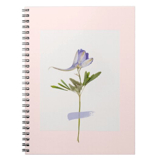 Carnet photo spirale à mur de fleurs séchées (Devant)