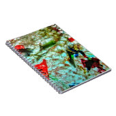 Carnet photo spirale à texture bleu lisse, abstrai (Côté Droit)