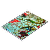 Carnet photo spirale à texture bleu lisse, abstrai (Côté gauche)