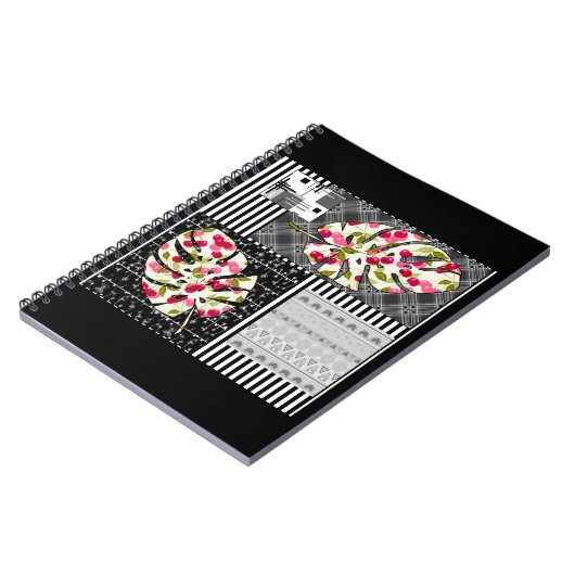 Carnet photo spirale Abstrait patchwork quilting (Côté gauche)