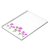 Carnet photo spirale de fleurs roses (Côté gauche)