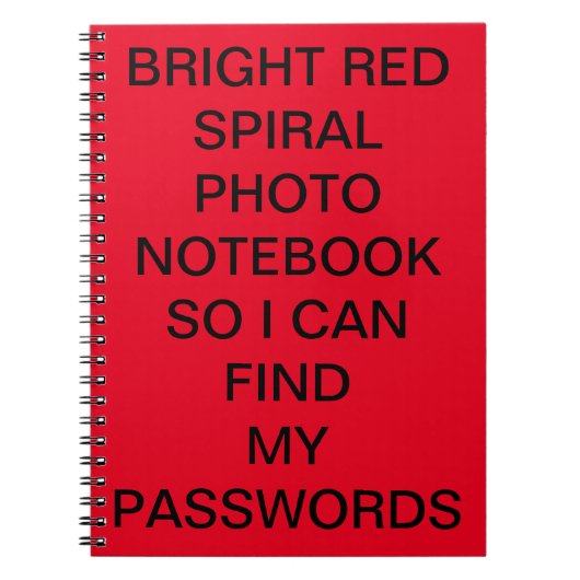 Carnet photo spirale en ROUGE (Devant)