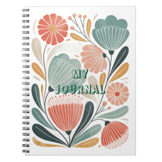 Carnet photo spirale floral doux d'été