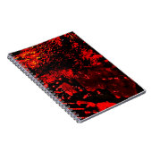 Carnet photo spirale rouge texture dans le noir (Côté Droit)