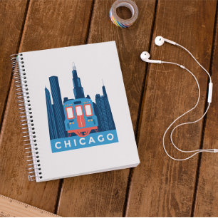 Carnet Photo Vintage voyage de Chicago Skyline