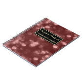 Carnet Photographe de mariage élégant Brown Bokeh (Côté gauche)