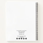 Carnet Photographe Photos QR Code Social Media Icons (Dos)