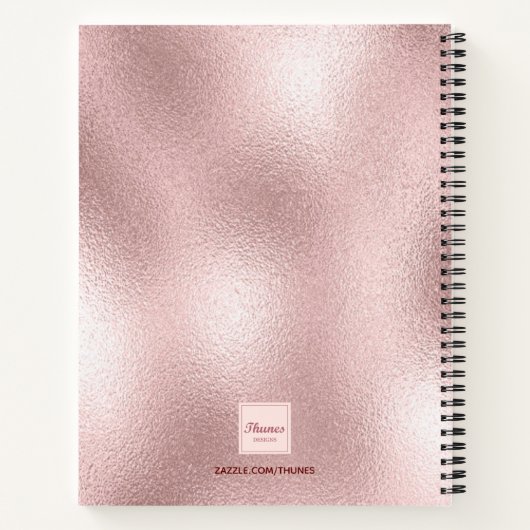 Carnet Photographie de monogramme en or rose Sketchbook (Dos)