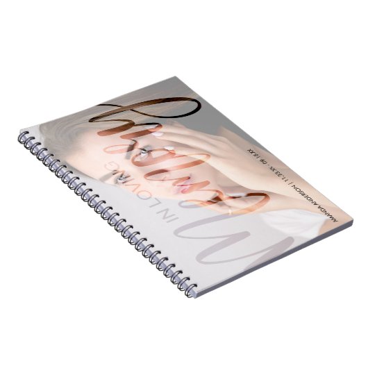 Carnet Photographie de typographie moderne Invité commémo (Côté Droit)