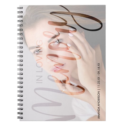 Carnet Photographie de typographie moderne Invité commémo (Devant)