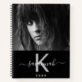 Carnet Photographie noir blanc monogramme (Devant)